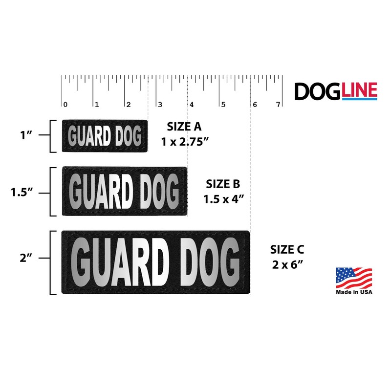 Dogline Guard Dog Removable Patches, Small/Medium