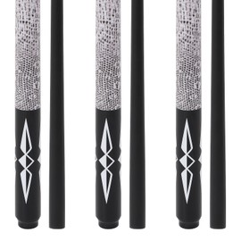 Dysdensa Set of 3 Fiberglass Pool Cue Sticks 19oz 20oz 21oz 58inch White
