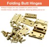 Piutouyar 8 Pack Butt Hinge 1 Inch Mini Hinges Solid