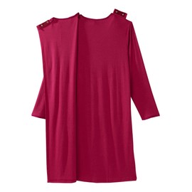 Women's No Peek Hospital & Home Care Gown - Wine MED