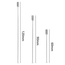 10 Pcs Brooch Pin Stick Metal Long Safety Pin with Stopper Ends for DIY Brooch Corsage Jewelry Accessories Making, Silver (12cm)