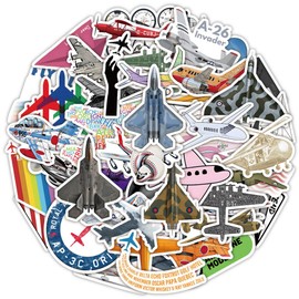 APAREAL Luftfahrzeug Sticker Set 50 Stück, Vintage Reisen Sticker für Koffer Fahrrad Laptop MacBook Skateboard Notebook Gitarre Motorrad Scrapbooking Snowboard, Graffiti Wasserfeste Vinyl Aufkleber