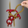 Descender Gear Aluminium Alloy 40KN Pulling Force Ox Horn Shaped