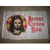 Flag Jesus Loves You Christian 3Ft X 5Ft 3X5 House