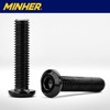 MINHER M6 x 70mm 10Pcs Flat Head Hex Socket Cap