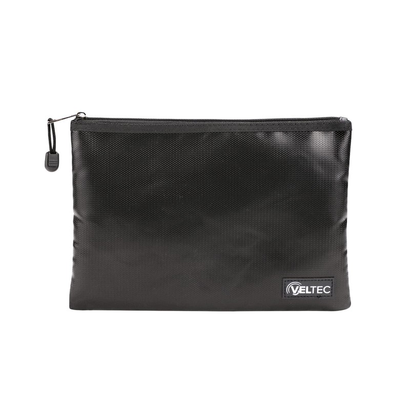 Veltec Fireproof and Waterproof Zipper Pouch Bag for Valuables, Documents,