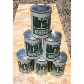 Texaco NOS VINTAGE 1961 TEXACO URSA S3 ALL METAL QUART OIL CAN  FULL