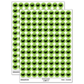 Friendly Beaver Buddy 200+ Round Stickers - Matte Finish - 0.50" Size - Light Green
