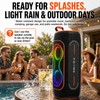 Musibaby Black 80W Waterproof Portable Bluetooth Speaker for Outdoor Use