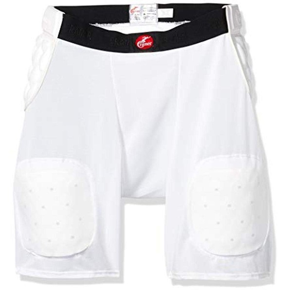 Cramer Classic 5-Pad Football Girdle With Hip, Tailbone and Thigh Pads, Integrated Girdle, White, 4X-Large, Adult