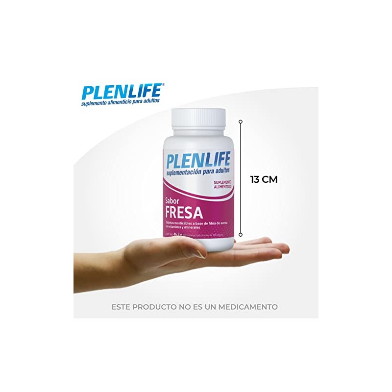PLENLIFE Multivitaminas tabletas masticables complejo B sabor fresa 60 u.