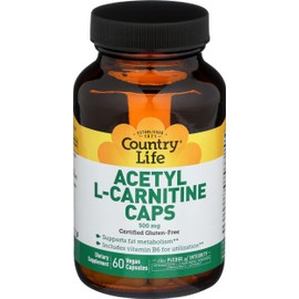 Country Life Country Life Acetyl L-Carnitine Vegi Capsules 500mg, 60 Capsules