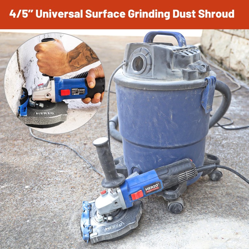 HERZO Aluminum Dust Shroud for Angle Grinder 7 inch