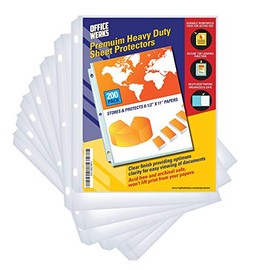100 Sheet Protectors, Heavy Duty 8.5 X 11 Inch Clear Page Protectors for 3 Ring Binder, 70 Microns Plastic Sheet Sleeves, Durable Top Loading Paper Protector with Reinforced Holes, Archival Safe