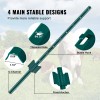 3 Feet Heavy-Duty Green Metal Fence Posts 10-Pack T-Post for