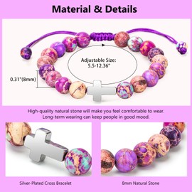 createreedo Elegant Natural Stone girls Bracelets - Perfect Birthday Gifts For Women teen girls - Unique Gift For Mom, Aunt, Wife, Friend, Sister