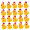 EXCEART 60 Pieces Resin Christmas Hat Duck Pendant DIY Card