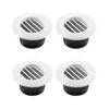 QWORK Air Vent ABS Louver Grille Cover, 4 Pack 4"