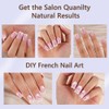 Misssix Uñas Postizas Francesas De Gel, 150 Unidades, Cortas, Cuadradas,