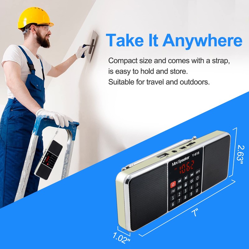 LEFON Multifunction Digital FM Radio Media Speaker MP3 Music Player