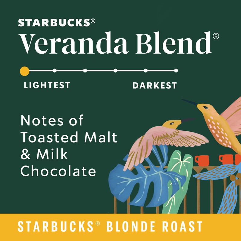 Starbucks K-Cup Coffee Pods, Starbucks Blonde Roast Coffee, Veranda Blend