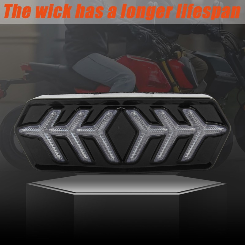 PowerMotor Motorcycle Tail Light with Turn Signal Led Integrated Taillight