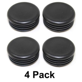 1.5" Round Tubing Plastic Black Hole Plug End Cap, 1.5 inch OD Tube Pipe Cover Plug, Heavy Duty Plastic Plug Cap Insert, Durable Chair Glide (4)