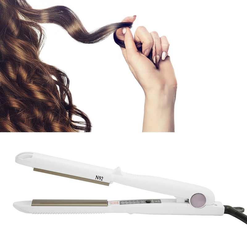 Hair Straightener Electronic Ceramic Fast Heating Curling Straightening Iron 100‑240V