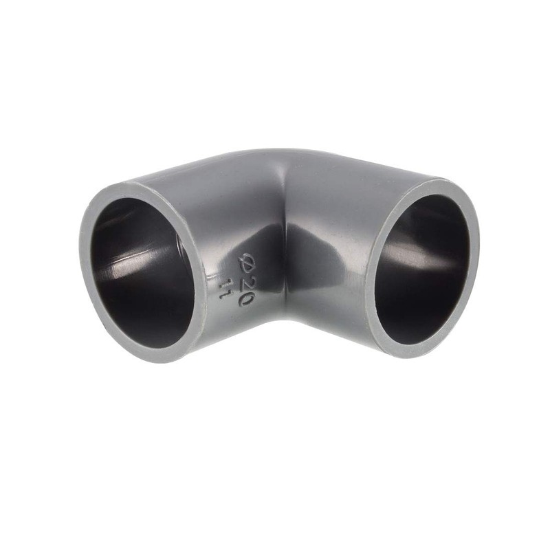 sourcing map PVC Pipe Fitting 20mm Slip Socket 90 Degree