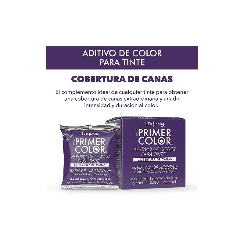 Aditivo Color Para Tinte Cobertura Canas Loquay 12 Sobres
