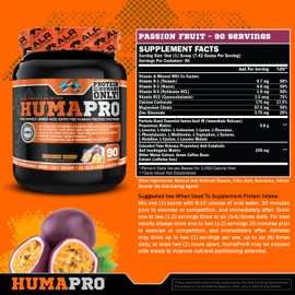 ALR Industries Humapro | Amino Acids Protein Matrix for Humans | 99% Utilization for Lean Muscle | Vegan, Gluten Free | 667g / 90 Servings (Passion Fruit)