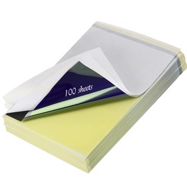 WZPB Tattoo Transfer Paper - 100 Sheets Stencil Paper for Thermal Copiers, Letter Size (8.27"x11.69"), DIY Tattoo Tracing Paper