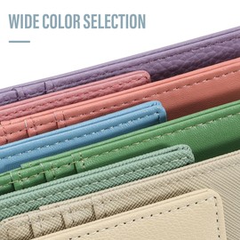 Travelambo Slim Wallet Front Pocket Minimalist Leather RFID Blocking Medium Size