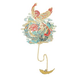 CAPASTEC Bookmark, Bookmark, Bookmark, Chinese Style, Metal, Friends, Readers, Book Enthusiasts, For Reading, Office, Household Items, Gift, Cute Animal, Phoenix