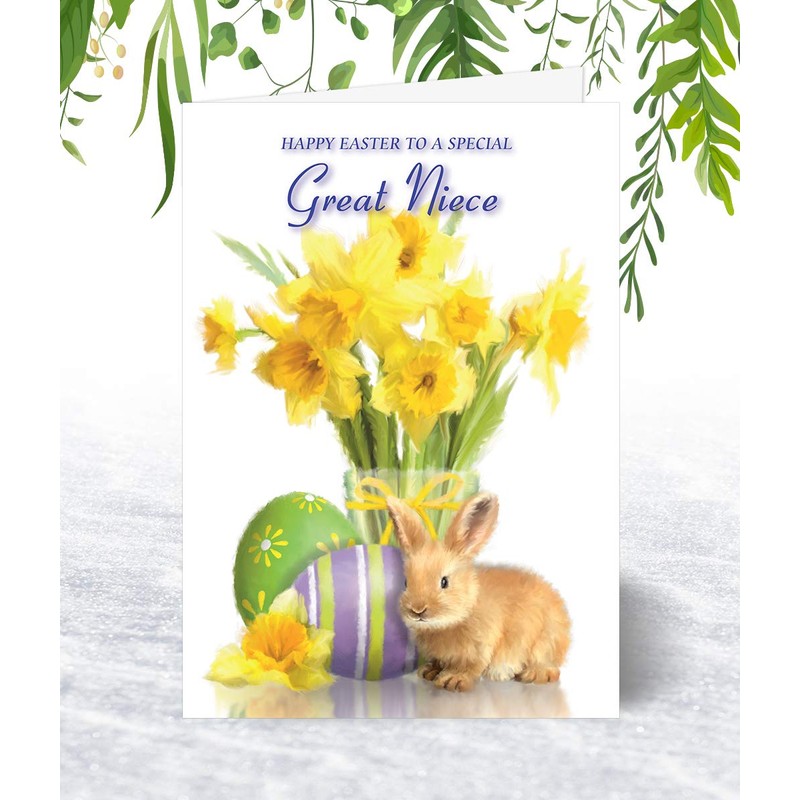 Great Niece Easter Card - Medium Sized Card (A5 Size