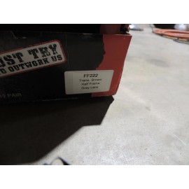 Crews FF222 ForceFlex 2 Safety Glasses with Translucent Brown Frame and Gray Len