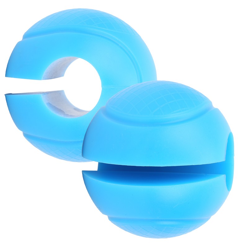 2pcs Barbell Grips Round Thick Silicone Dumbbell Adapter Balls Barbell