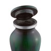 Reminded Small Cremation Memorial Urn for Human Ashes, Green Mini