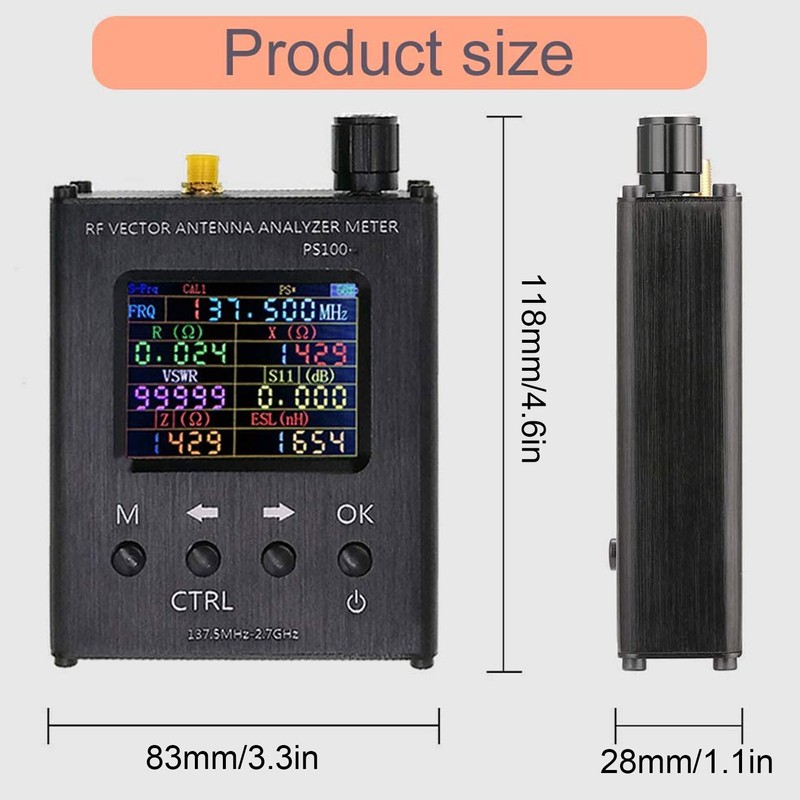 RF Antenna Analyzer 137.5MHz To 2.7GHz UV Impedance Reactance SWR