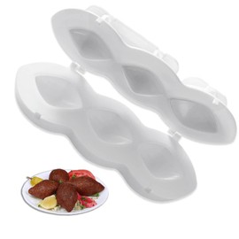 RD ROYAL COOK Molde de Kipe, Kibbeh Moulds Herramienta de Prensa para hacer Kibbeh | Kuba rollos rápidos. | Kibbeh 10 a 12 segundos para producir 1 kipe
