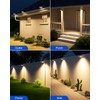 8 Pack Solar Powered Gutter Lights Outdoor Decorative Waterproof 12