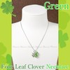 Phoenix Lucky Four Leaf Crystal Clover Necklace & Bracelet &