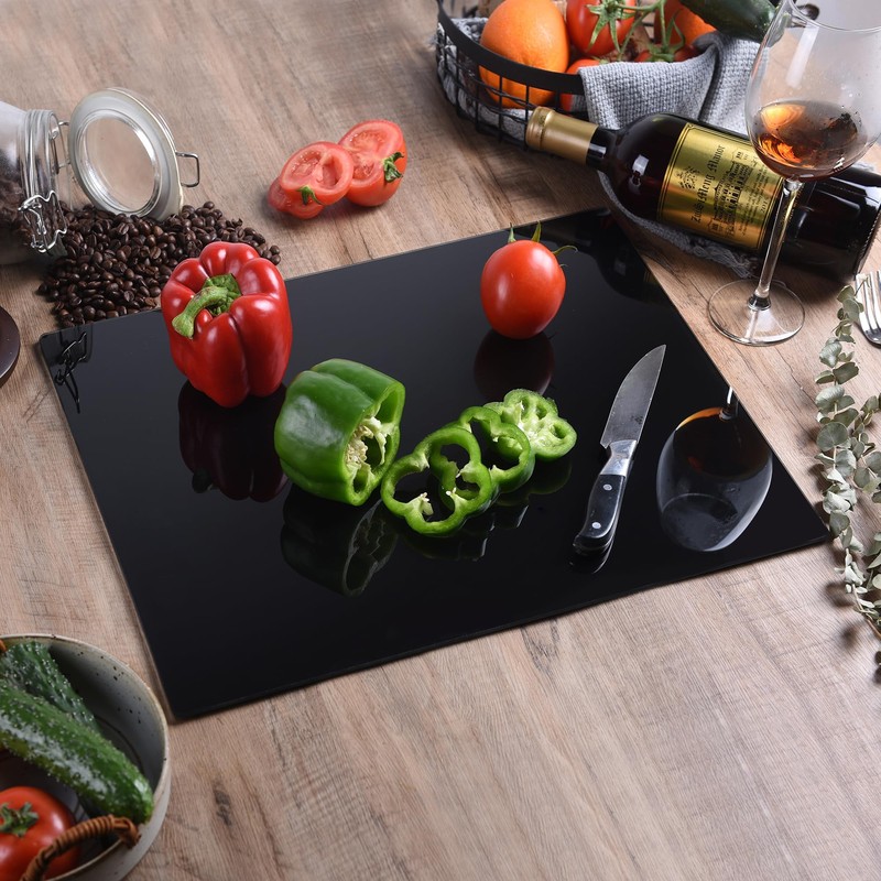 Phore Tempered Glass Cutting Board for Kitchen, Dishwasher Safe, Clear