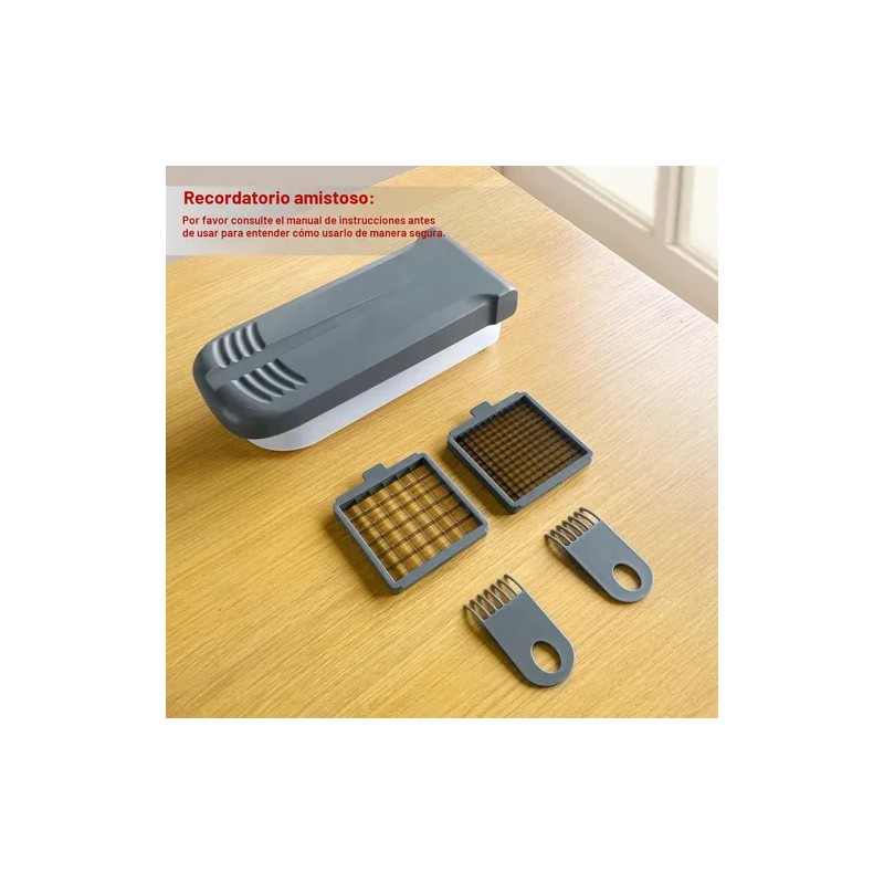 Picadora De Alimentos Multifuncional Manual 1.2 L Gris