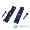 Black Turn Buttons with Screws 63mm (2.5 Inch) for Shed