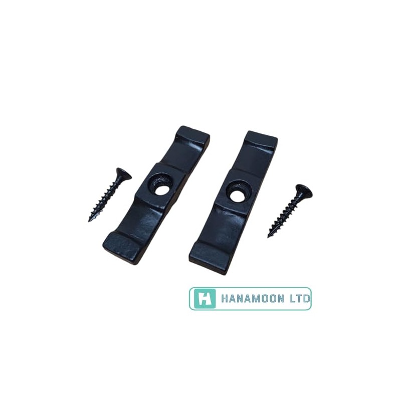 Black Turn Buttons with Screws 63mm (2.5 Inch) for Shed