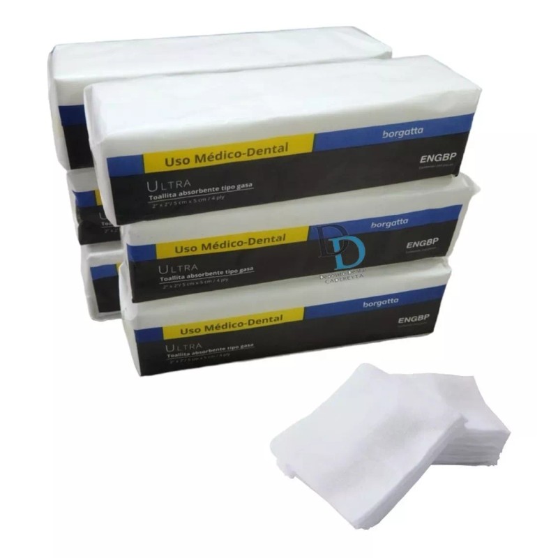 Dental Gasas 10 Paquetes 5x5cm ( 2000 Piezas )