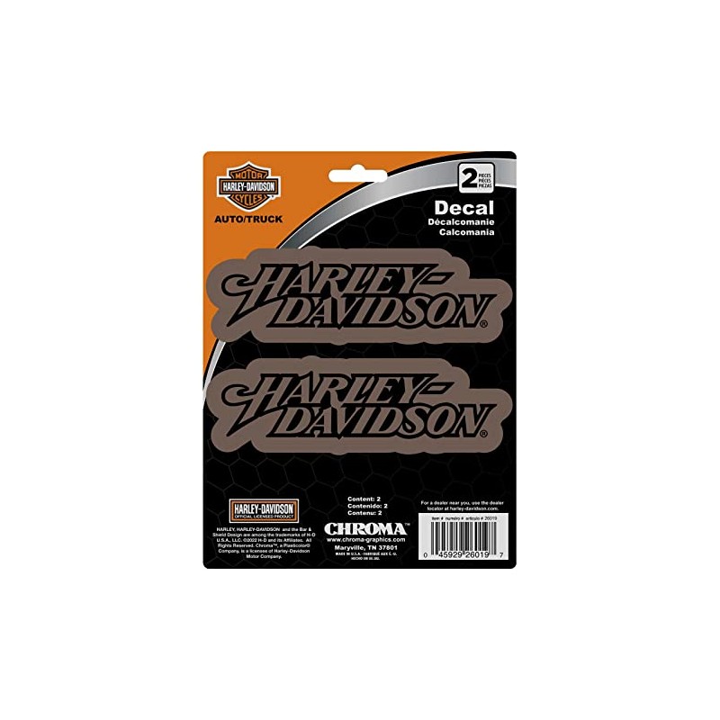 CHROMA 26019 Harley-Davidson Text in Bronze 2pc Decal
