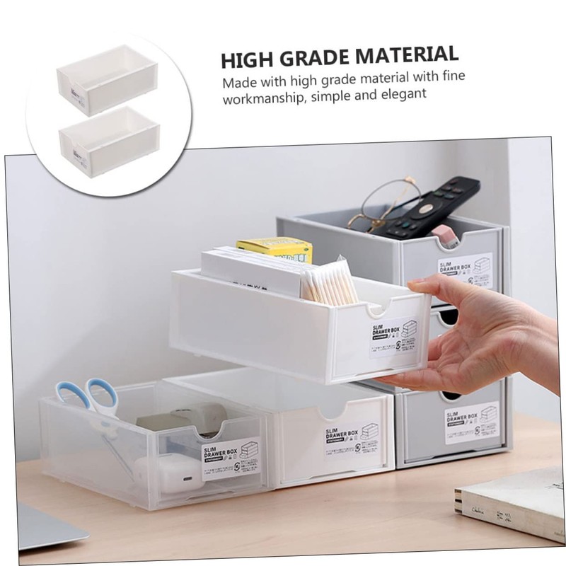 BIUDECO Pcs Desktop Organizer Plastic Case Drawer Home Storage Tool