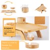 Nnewvante Couch Table on Arm,3 in 1 Large 15.36"x9.85" Bamboo